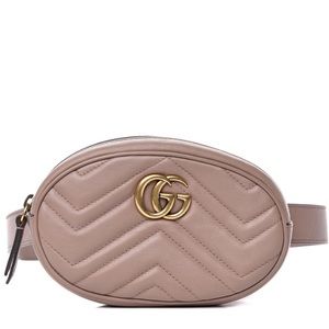 GG Marmont matelassé leather belt bag!